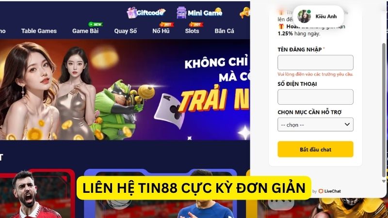 Liên hệ Tin88 cực kỳ đơn giản