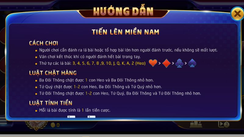 Luật đánh bài tiến lên miền Nam Tin88