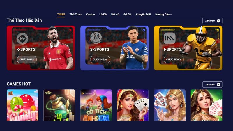 giao diện nhà cái tin88