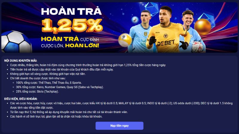 Tổng quan về chương trình hoàn vé cược thua tại Tin88