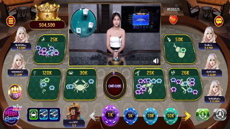 Đa dạng mức cược khi chơi Bầu Cua livestream Tin88