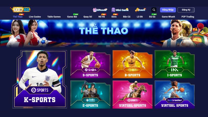 sảnh thể thao tin88